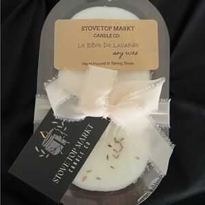 Handmade Lavender Soy Wax Candle - White